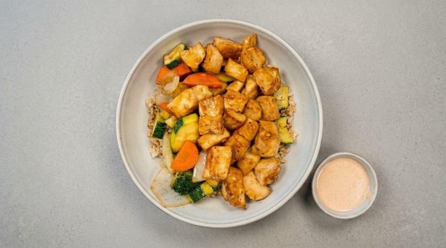 Hibachi Chicken Bowl Lunch.