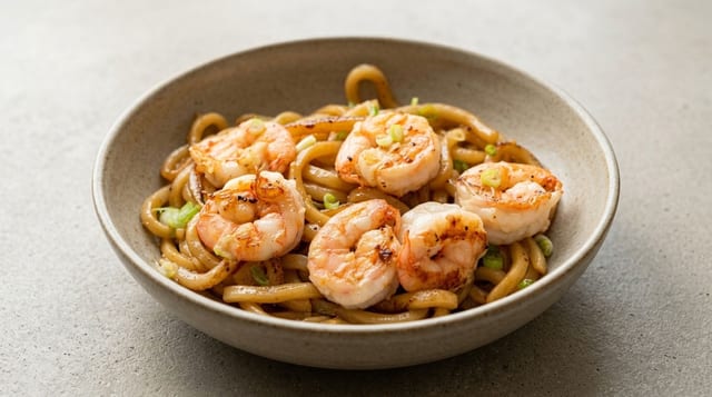 Garlic Butter Shrimp & Udon.
