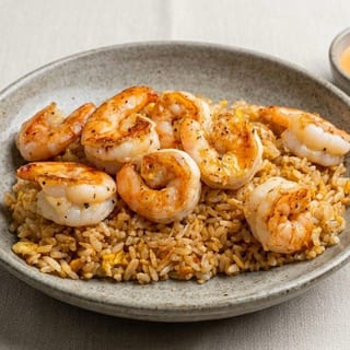 Hibachi Shrimp Garlic Fried Rice