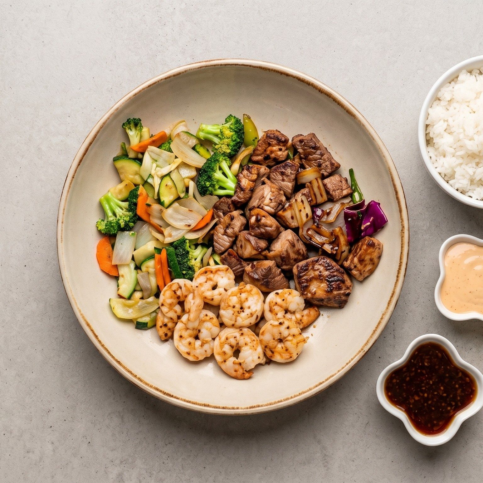 Japanese Cajun Chicken & Shrimp.