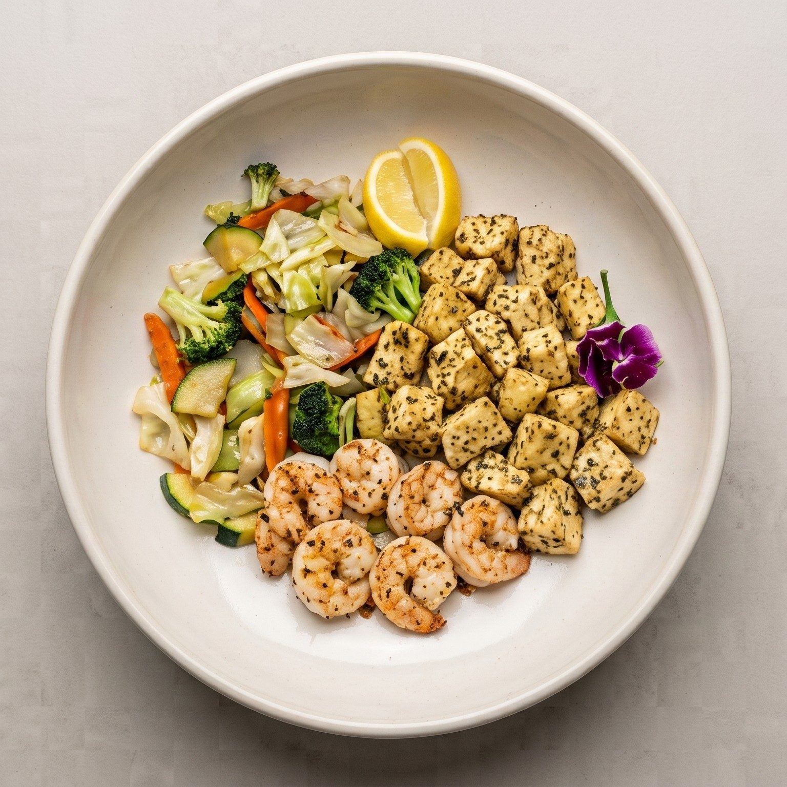 Lemon Pepper Chicken & Shrimp.