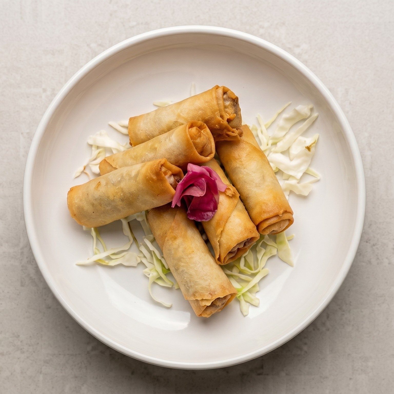 Crispy Vegetable Egg Rolls.