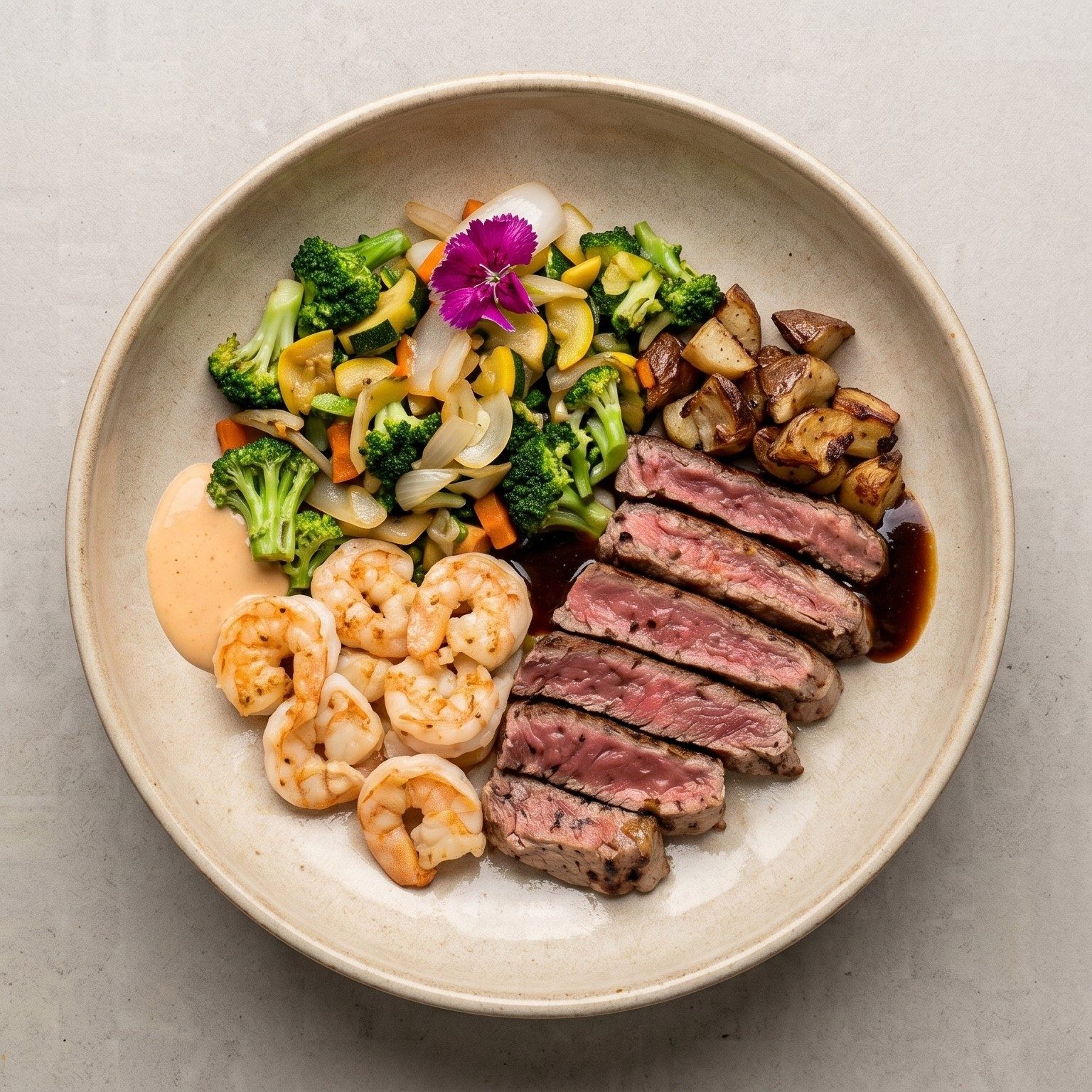 New York Steak & Shrimp.
