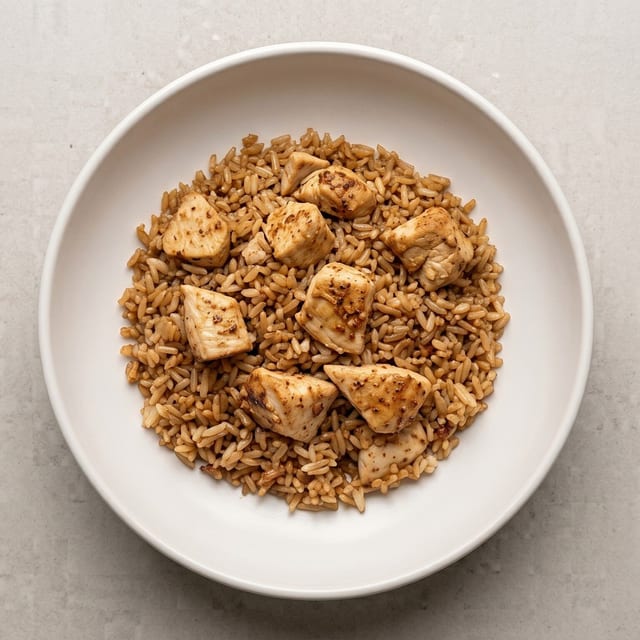 Hibachi Chicken Garlic Fried Rice.